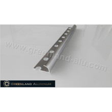 10mm Silver Brushed Aluminum Radius Floor Trim